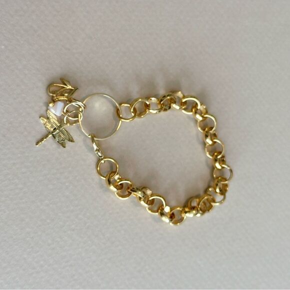 Gold Charm Bracelet R826 - Picture 4 of 4